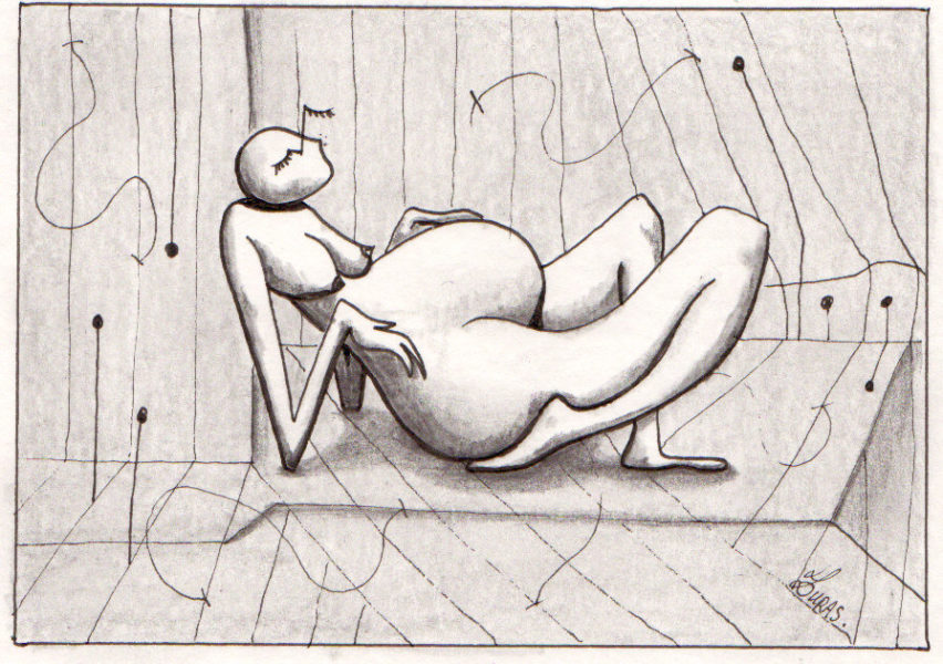 Hugo Duras – La pensée des corps – Rêverie dans le sauna(21x15cm)